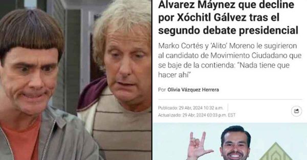 Se burla Máynez del PRI y PAN con “una pareja de idiotas”