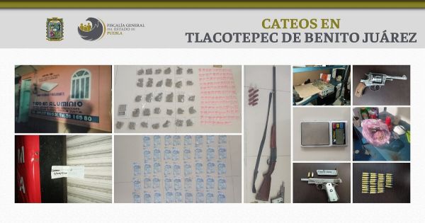 Realizan cateo en Tlcotepec y encuentran armas de alto calibre