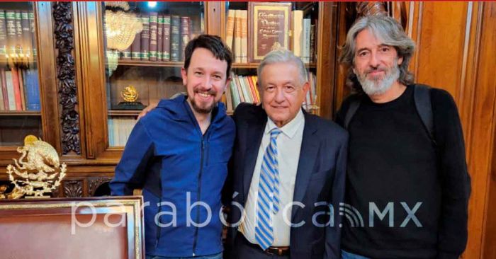 Recibe AMLO a Pablo Iglesias fundador de Podemos