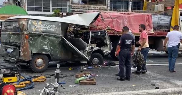 Registran una carambola en Atlixco, hay una persona prensada