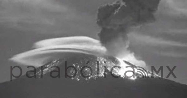 Inicia el 2023 activo el volcán Popocatépetl