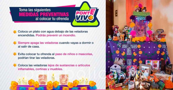 Pide ayuntamiento precauci&oacute;n con el uso de velas y veladoras en los altares