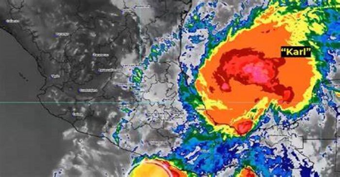 Prevén fuertes lluvias por tormenta tropical “Karl” en Puebla: SEGOB