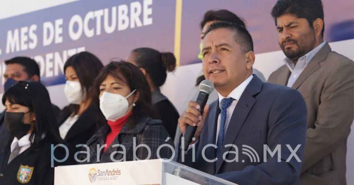 Se desarrolla "un día con el presidente" en San Andrés Cholula