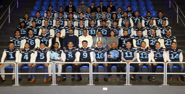 Entregan jerseys al equipo de fútbol americano de la BUAP, liga mayor, de cara a la temporada de la OFAMO
