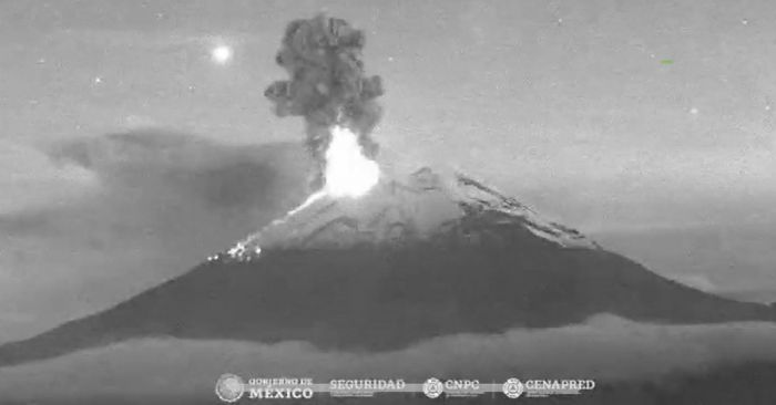 Continúa semáforo de Alerta Volcánica del Popocatépetl en amarillo fase 2