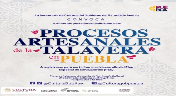 Convoca Cultura a participar en integración de programa de salvaguardia de elaboración de Talavera