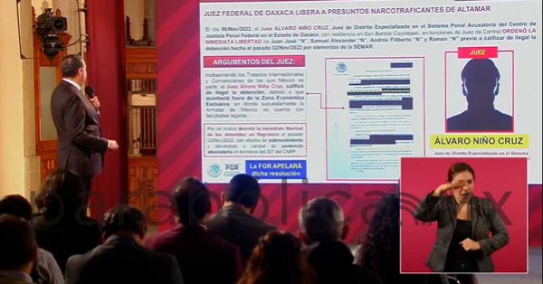 Exhibe SSPC a juez que liberó a narcotraficantes en Oaxaca