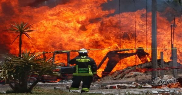 Implementa SSP dispositivo tras explosión en ducto en Amozoc