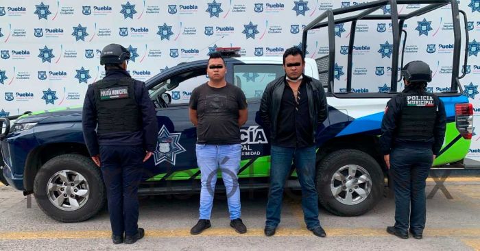 Detiene Policía Municipal de Puebla detiene a tres sujetos por robo a pasajeros de la ruta 45a