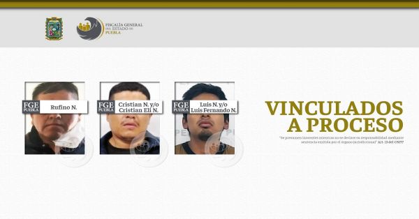 Detienen a tres personas y las vinculan a proceso por portación de armas y droga en Acatzingo