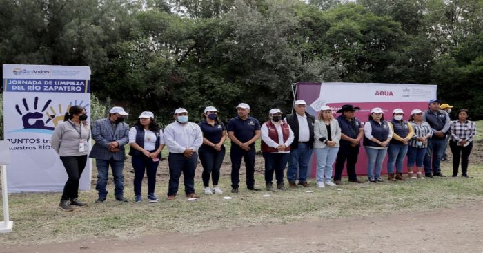 Inicia limpieza del río zapatero en San Andrés Cholula
