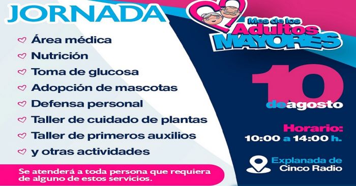 Habr&aacute; jornada se Servicios Integrales para adultos mayores