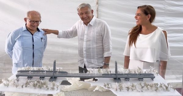 Ayudará puente atirantado Tulum-Cancún a proteger el ambiente y sitios arqueológicos: AMLO