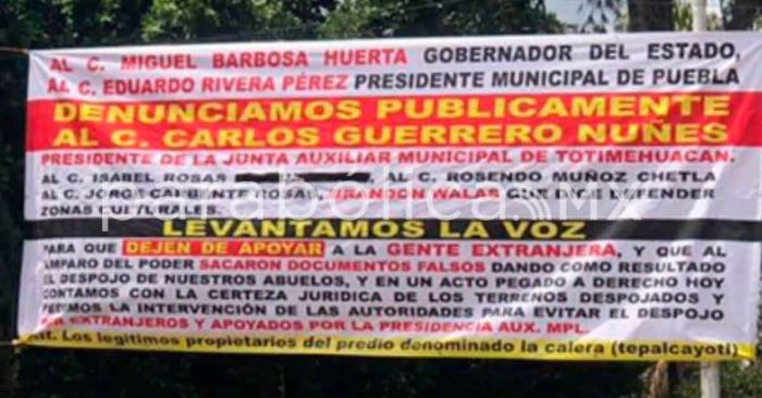 Indagarán supuestos despojos en Totimehuacán