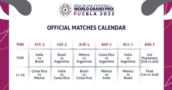 Arranc&oacute; el torneo Ibsa Blind Football World Grand Prix Puebla 2022