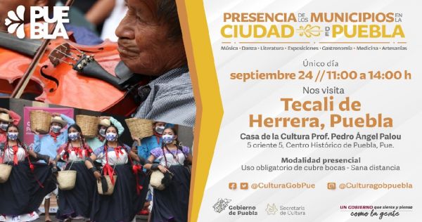 Presentará Tecali de Herrera música, danza y artesanías en Casa de la Cultura