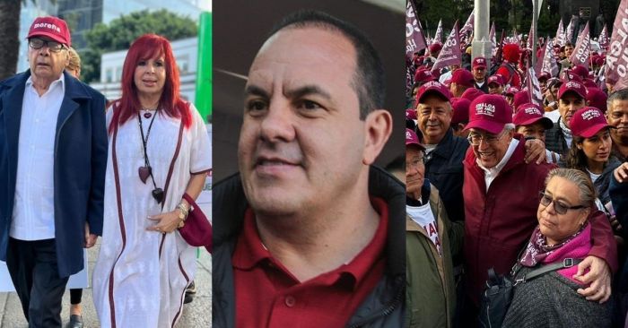 Acompañan a AMLO Layda Sansores, Cuauhtémoc Blanco, Rocha Moya