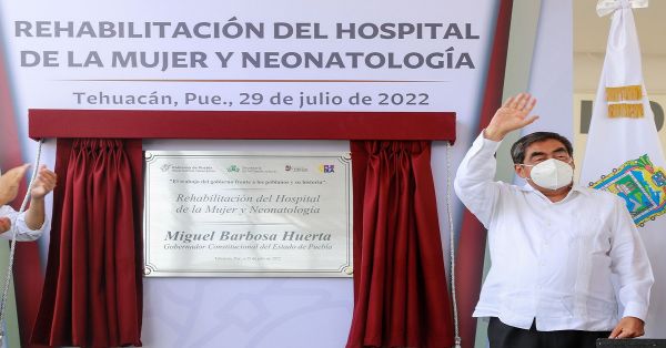 Inauguran rehabilitación del Hospital de la Mujer en Tehuacán