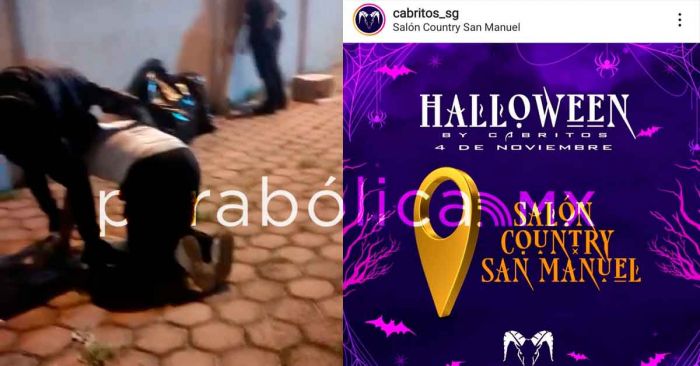 Se intoxican jóvenes en fiesta Halloween en San Manuel