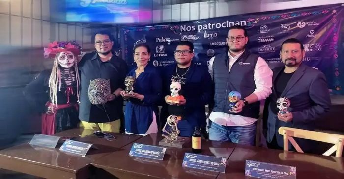 Calaveras coloridas de ‘Me lleva la Huesuda’ llegan a Puebla y Atlixco