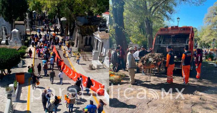 Asisten casi 600 mil personas a los 40 cementerios en el municipio: ayuntamiento