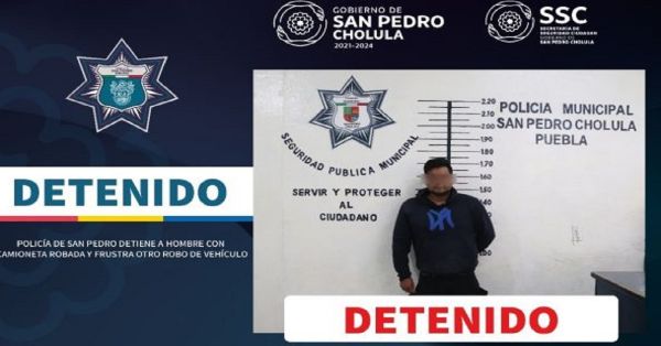 Recuperan en San Pedro Cholula camioneta robada y frustran otro robo de vehículo