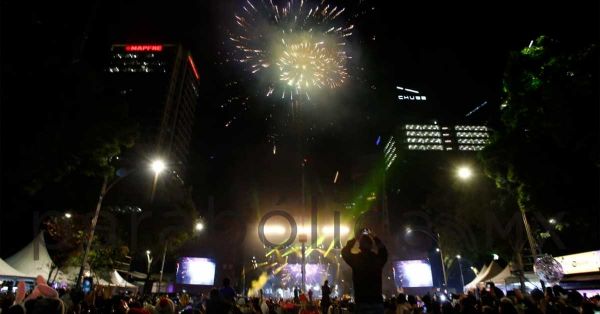 Reciben 100 mil asistentes el año nuevo con los Ángeles Azules en Reforma