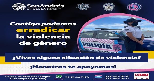 Detienen en San Andrés Cholula a un hombre por violencia familiar
