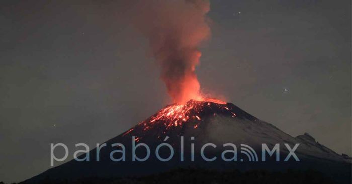 Detectan 4 episodios de actividad del Popocat&eacute;petl durante la madrugada y ma&ntilde;ana