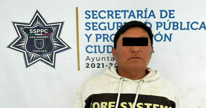 Detienen en San Andrés Cholula a un hombre por portación ilegal de arma de fuego