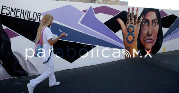 Repintan el mural contra la violencia &aacute;cida en Puebla