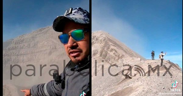 Sube usuario de Tik Tok video desde el cráter del Popocatépetl