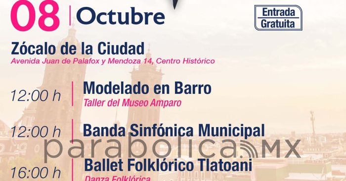 Anuncia ayuntamiento de Puebla actividades culturales para fin de semana