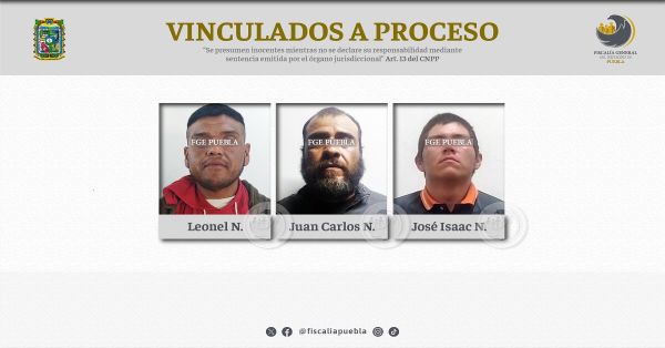 Detienen a tres personas por el delito de violación a una menor de edad