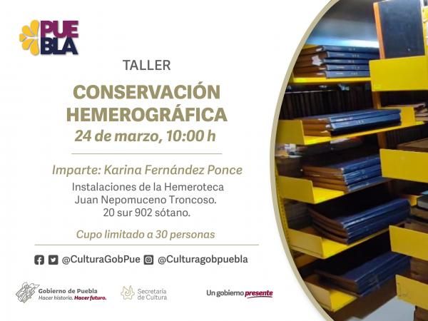 Impartirá Cultura taller gratuito de conservación hemerográfica