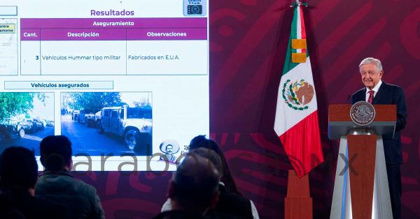 Se están investigando vehículos blindados hallados en Matamoros: López Obrador