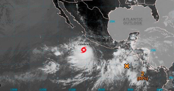 Llega ‘Adrián’ es la primera de 2023 en el Pacífico