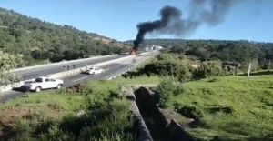 Cierran Arco Norte por explosión de pipa de gas