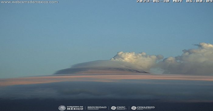 Continúa actividad en el Popocatépetl