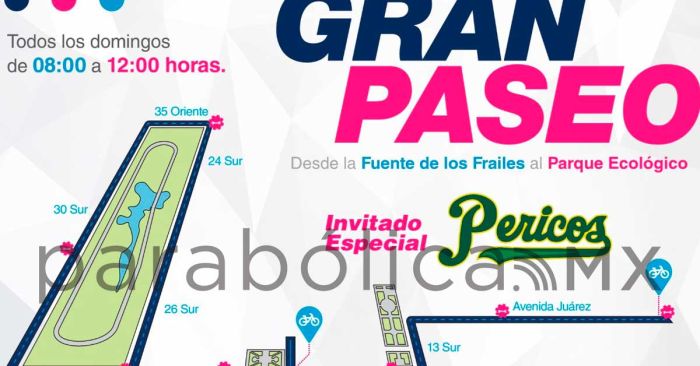 Realizará Ayuntamiento de Puebla rodada verde con el club pericos en el gran paseo de puebla