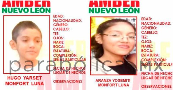 Reportan la desaparición de dos menores estadounidenses en Nuevo León
