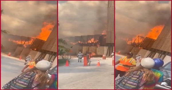 Consume incendio palapas del Parque Nacional del Jaguar en Tulum