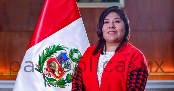 Acusa Congreso de Perú a ex primera ministra por participación en golpe de estado de Pedro Castillo