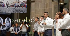 Anuncia Eduardo Rivera rehabilitación de las calles del Centro Histórico de Puebla