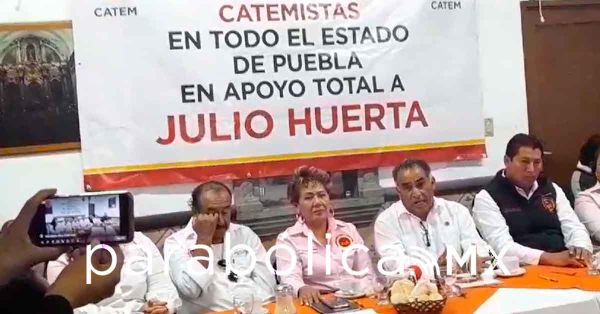 Expresan trabajadores agremiados apoyo a Julio Huerta