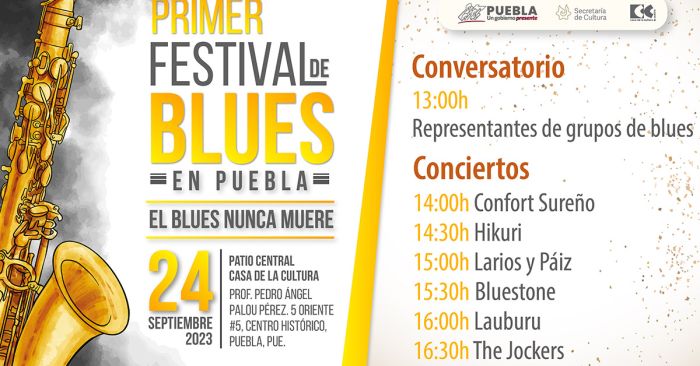 Presentan Primer Festival de Blues en Puebla