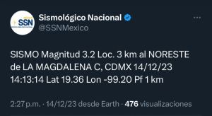 Vuelven a reportar microsismos en CDMX