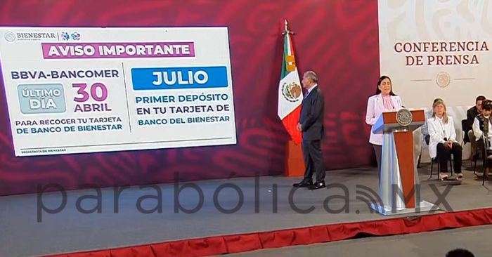 Informa Bienestar que tarjetas BBVA y Banamex no podrán recibir apoyos sociales