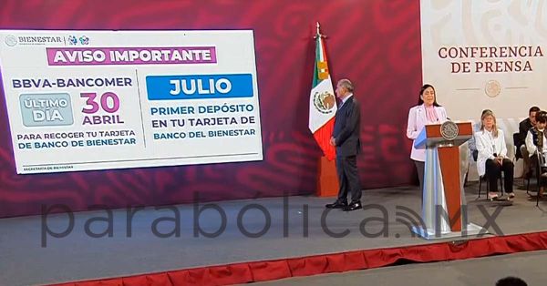 Informa Bienestar que tarjetas BBVA y Banamex no podrán recibir apoyos sociales